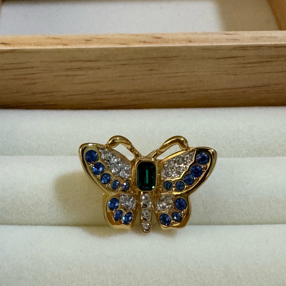 Swarovski butterfly brooch pin